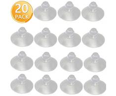 Mika Gummi-Saugnapf für Tisch, Tisch, mit Saugnäpfen, 18 mm Durchmesser, 20 Stück