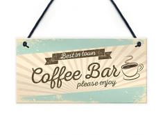 Rot Ocean Kaffee Bar Wandschild HOME DECOR Küche Cafe Schild Geschenke für Frauen