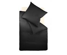 Fleuresse Colours Interlock Bettwäscheset, Jersey, Schwarz, 38.4 x 28 x 4.4 cm, 2-Einheiten