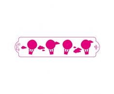 Dekorieren Schablone Luftballons, Kunststoff, transparent, 7Â x 30Â cm