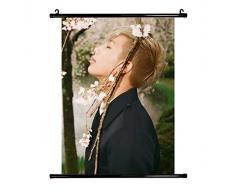 fanstown BTS Krop in die Liebe für Mood Wall Scroll Reinigungstuch Poster mit Lomo Karten