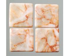 MosaixPur 20 x 20 x 4 mm 200 g 45-TLG. Natur Stein Mosaik Fliesen, rot/weià Marmor