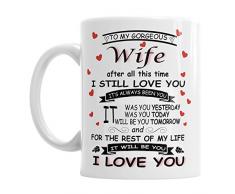 Gift Original Tasse, Aufschrift to My Gorgeous Wife, Valentinstag, Büro, Kaffeetasse