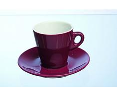 mara â TOGNANA Snackschale 4er Set Espressotasse mit Untertasse, Pflaume Keramik