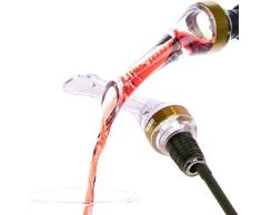 Wein Luftsprudler Ausgießer Diffusor Dekanter Auslauf für Wein, Boosting Geschmack, kein Auslaufen, kein tropfendes, No Drop links Hinter 1 SET gold