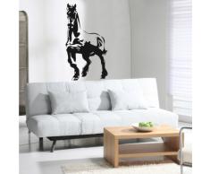 INDIGOS 4052166078054 Wandtattoo W455 Pferd Tier Stall Wandaufkleber 80 x 44 cm, schwarz