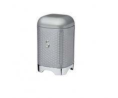 Kitchen Craft Lovello Textured Zuckerdose mit geometrischem Sechseckmuster, Stahl, Grau (Shadow Grey), Einheitsgröße