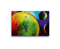 Premium Textil-Leinwand 45 x 30 cm Quer-Format Farbrausch mit Öl und Wasser 10 | Wandbild, HD-Bild auf Keilrahmen, Fertigbild auf hochwertigem Vlies, Leinwanddruck von Veronika Rix