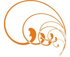 INDIGOS 4051095035732 Wandtattoo w327 Ranken Pflanzen Wandauskleber in 3 Größen, 80 x 74 cm, orange