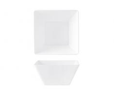 H+H Pengo 8716621 Hohe Salatschüssel, Melamin, 21 cm, Melamin, weiß