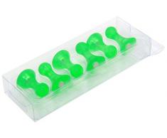 first4magnets™ Grüne große fruchtig Skittle Magnet-Büro & Kühlschrank (19mm Durchmesser x 30mm hoch) (1 Packung mit 6), Metall, Silver, 25 x 10 x 3 cm