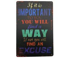 AIQIBAO Aikibao Metallschild, Vintage-Wanddekoration, für Küche, Zuhause, Garage, Bar, Pub, Outdoor, Retor, Kunstschild, 30,5 x 20,3 cm 146