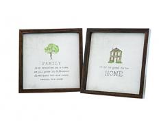 CWI Tapetenbordüre Geschenke 2/Set, gerahmt Familie und Home Aquarell Staffelei Prints, farbenreiche