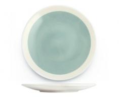 H+H Soleil Speiseteller, Terracotta, blau