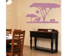 INDIGOS 4052166115940 Wandtattoo W552 Afrika, Steppe Wandaufkleber 80 x 44 cm, violett