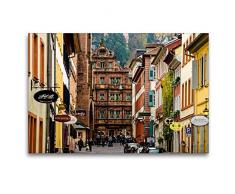Premium Textil-Leinwand 120 x 80 cm Quer-Format Heidelberg-Altstadt - Haus Ritter | Wandbild, HD-Bild auf Keilrahmen, Fertigbild auf hochwertigem Vlies, Leinwanddruck von Thomas Seethaler Fotografie