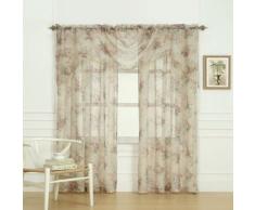Laura Ashley Stowe Wasserfall Fenster Behandlung Querbehang, Mehrfarbig, 51 by 63-Inch