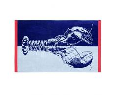 Gözze Strandtuch, 100% Baumwolle, 100 x 160 cm, Krebs, Blau/Weiß, 10001-29