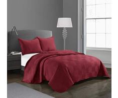 loft living Geo Blocks Bettwäsche-Set, 2-teilig, Größe XL, Rot Red Queen