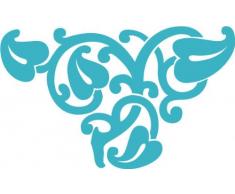 INDIGOS 4051095027010 Wandtattoo w258 Ornament, Ranken 120 x 71 cm, türkis