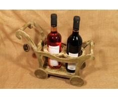 Ambiente Haus 84515 2 Flaschenständer Wagen 37 cm naturholz