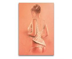 Calvendo Premium Textil-Leinwand 60 cm x 90 cm hoch, Verführung in Dessous | Wandbild, Bild auf Keilrahmen, Fertigbild auf echter Leinwand, Leinwanddruck: im fotorealistischen Stil Menschen Menschen