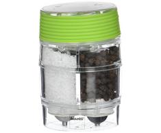 Bisetti 8304 Pfeffermühle + Salzmühle, Acryl, 9,5 cm, Transparent/Grün