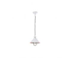 Unbekannt Leuchtturm 71106 - Nautica-p Hängeleuchte, weiß/Kupfer E27 11 W