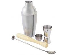 Ein domo pv-coc-9992 Point-Virgule 4er Set Cocktail mit spoon-jigger-muddler und Shaker, Edelstahl, silber