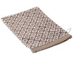 LASA Home Waschlappen, 16 x 21, Collection Shibori, Motive Mosaic, Baumwolle, braun, 16 x 21 x 1 cm