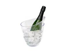 Vin Bouquet Sektkühler, transparent, für eine Flasche, aus ABS, 20 x 20,5 x 24 cm