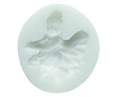 Silikomart Silikonform für Tortendekoration 71.117.00.0096, Zucker slk017 Fee Silikon Weiß