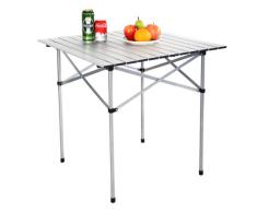 Balance World Inc 71,1 x 71,1 cm Rolle bis Tragbarer, Faltbarer Camping quadratisch Aluminium Picknick Tisch W/Tasche
