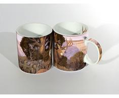 Reflektierende Art Inc Reflektierende Art Old Salbei Box Kaffeebecher, Porzellan, Multicolor, Klauenhammer,