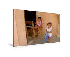 Calvendo Premium Textil-Leinwand 75 cm x 50 cm quer, Spielen mit MÃ¼ll | Wandbild, Bild auf Keilrahmen, Fertigbild auf echter Leinwand, Leinwanddruck Menschen Menschen