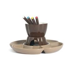 Home Chocolat Fondueset Schokolade für 4 Personen, Braun