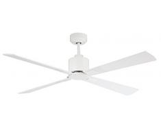 LUCCI AIR 210521 Deckenventilator, Leuchtmittel separat zur Auswahl mit Fernbedienung, Holz, Weiß