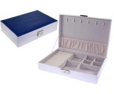 Dorex Schmuckschatulle, flach, groß, Kunstleder, Mehrfarbig, Einheitsgröße