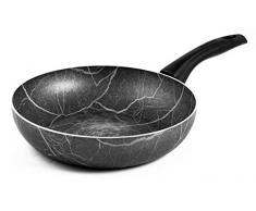 Aeternum Y0F2T20280 Black Marble Sauteuse (Wok), 28 cm, Aluminium