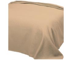 Lasa Pure 253 - Bettdecke aus Piquee, 240 x 260 cm, col. beige