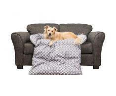 Wags N Whiskers Mazi Reynold Loveseat Bezug mit Taschen, wasserabweisend, Mikrofaser, Granatgrün, grau, Sofa Cover