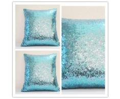 shinybeauty Pailletten Kissen Dekoration Kopfkissen cover-18 X 18-inch-fushia Rosa, Home Lendenwirbelsäule Überwurf Kissen Fall, Polyester-Mischgewebe, aqua, 18 x 18