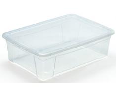 Mondex pls616–00 Kleidung Aufbewahrungsbox Mit Deckel Klar Kunststoff 56 x 39,5 x 25,6 l 17 cm