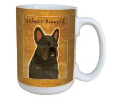 Tree Free ohne Französische Bulldogge LM44020, Edelstahl, 15 oz, Tasse, Keramik, mit Griff, Standardgröße