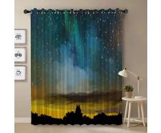 T&H Home Verdunkelungsvorhang für Schlafzimmer – Fensterbehandlung, Vorhänge, modernes Kunst Design für Wohnzimmer – Oster-Fensterpaneel Eleganz, Zickzack-Muster, Eier und gepunktetes Muster 52 W By 36 L Aurora Aestheticalthh2207