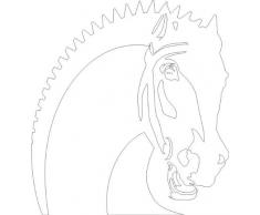 INDIGOS 4051095054177 Wandtattoo w613 Pferd 120 x 66 cm Wandaufkleber in 3 Größen, weiß