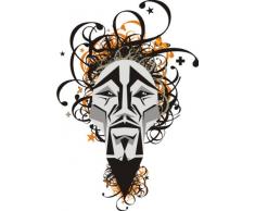 Indigos 4051719745887 Wandtattoo MF267 Tribal Gesicht Ornament Kopf 40 x 27 cm