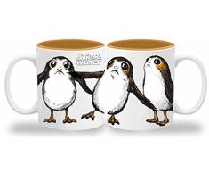 Star Wars Die Letzten Jedi: Henkeltaße, 550 ml Vögel Der Bäreninsel, Keramik, Weiß, 14.5 x 9.8 x 11 cm