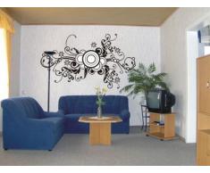 INDIGOS 4052166137003 Wandtattoo w631 eine sehr schöne Blume Wandaufkleber 120 x 69 cm, gelb