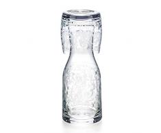 OertelCrystal Becher Papagena Nachttisch Karaffe, Glas, Transparent, 22 x 6 x 6 cm, 2-Einheiten
